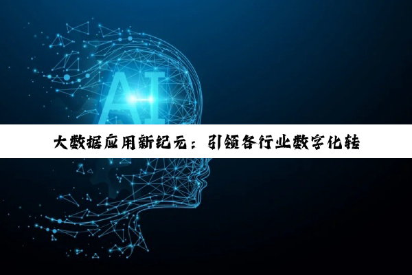 大数据应用新纪元:引领各行业数字化转型与最新搜索热点