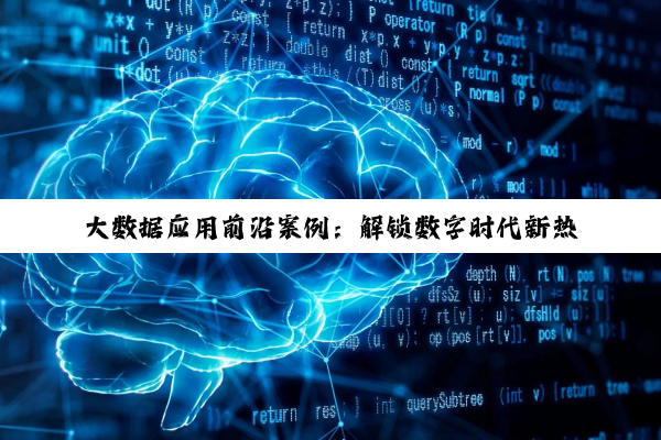 大数据应用前沿案例:解锁数字时代新热点与变革力